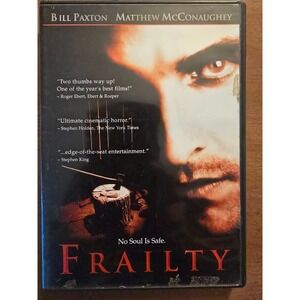 Frailty (DVD, 2001), Paxton, McConaughey, Excellent Condition